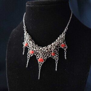 Medieval Jester chain mail necklace